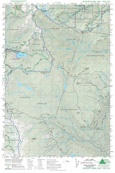 GT WALUPT LAKE 335 GREEN TRAILS MAP